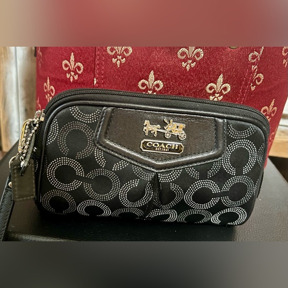 Coach Monogram Black Clutch/Wristlet - Picture 14 of 16